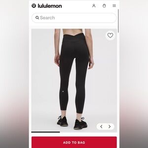 NWT Lululemon Wunder Train V-Back Tight 25"